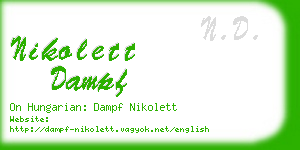 nikolett dampf business card